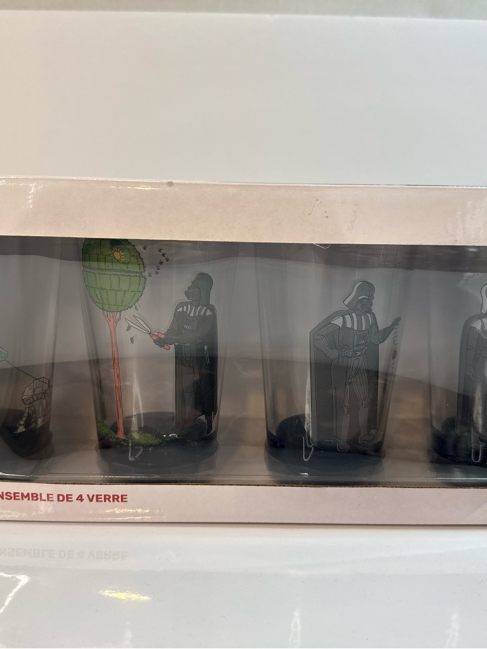 Star Wars Darth Vader Glass Set - Black & Clear